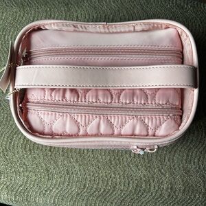 Pink Quilted Women's Cosmetic Bag